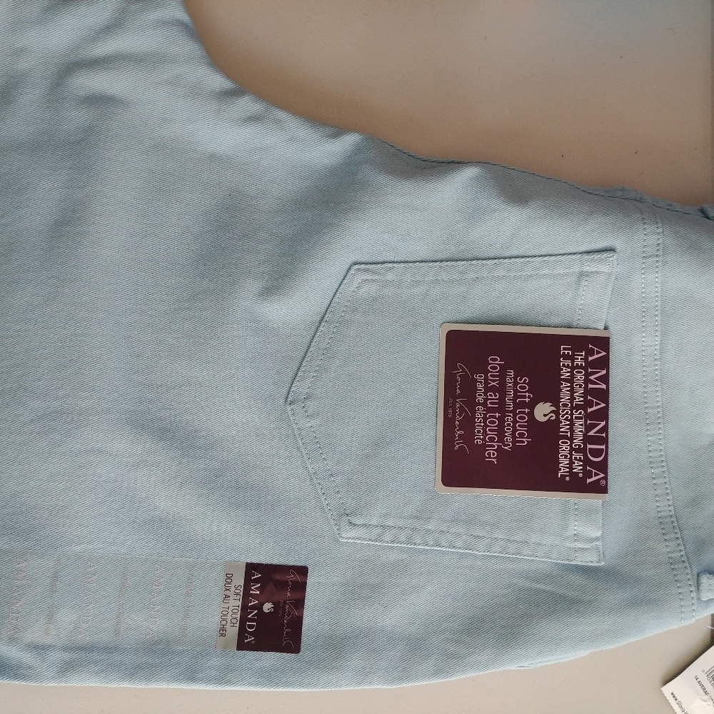 Gloria Vanderbilt Classic Rise Green Jeans Sz 14 # B120A.